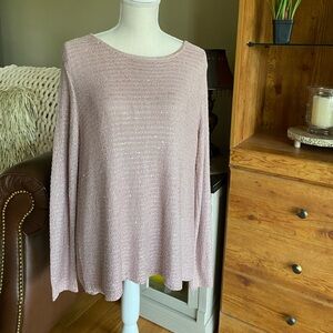 Mauve knit sweater with slice design